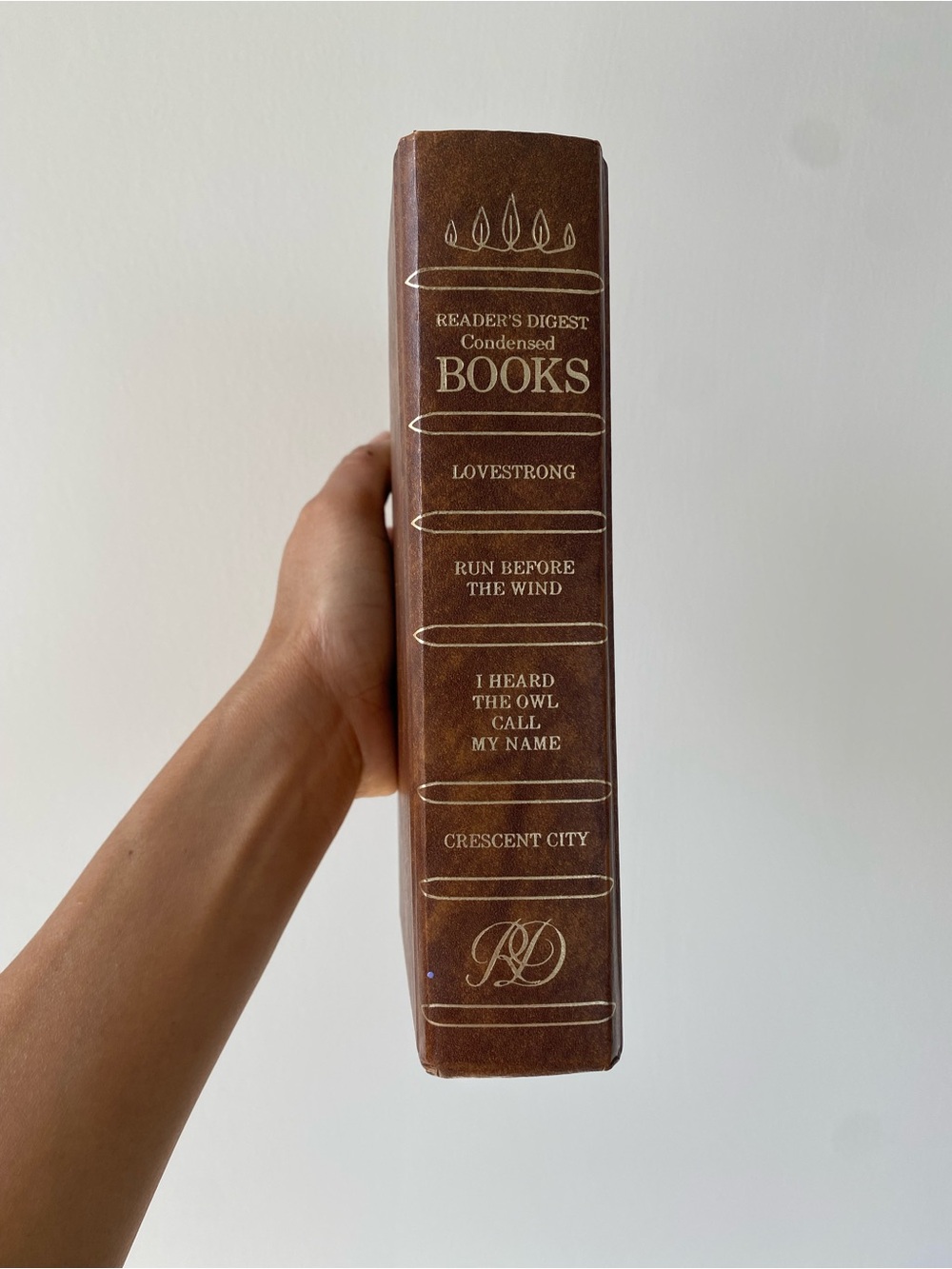 Vintage Reader's Digest condensed book - Decorative Book - with gold letters